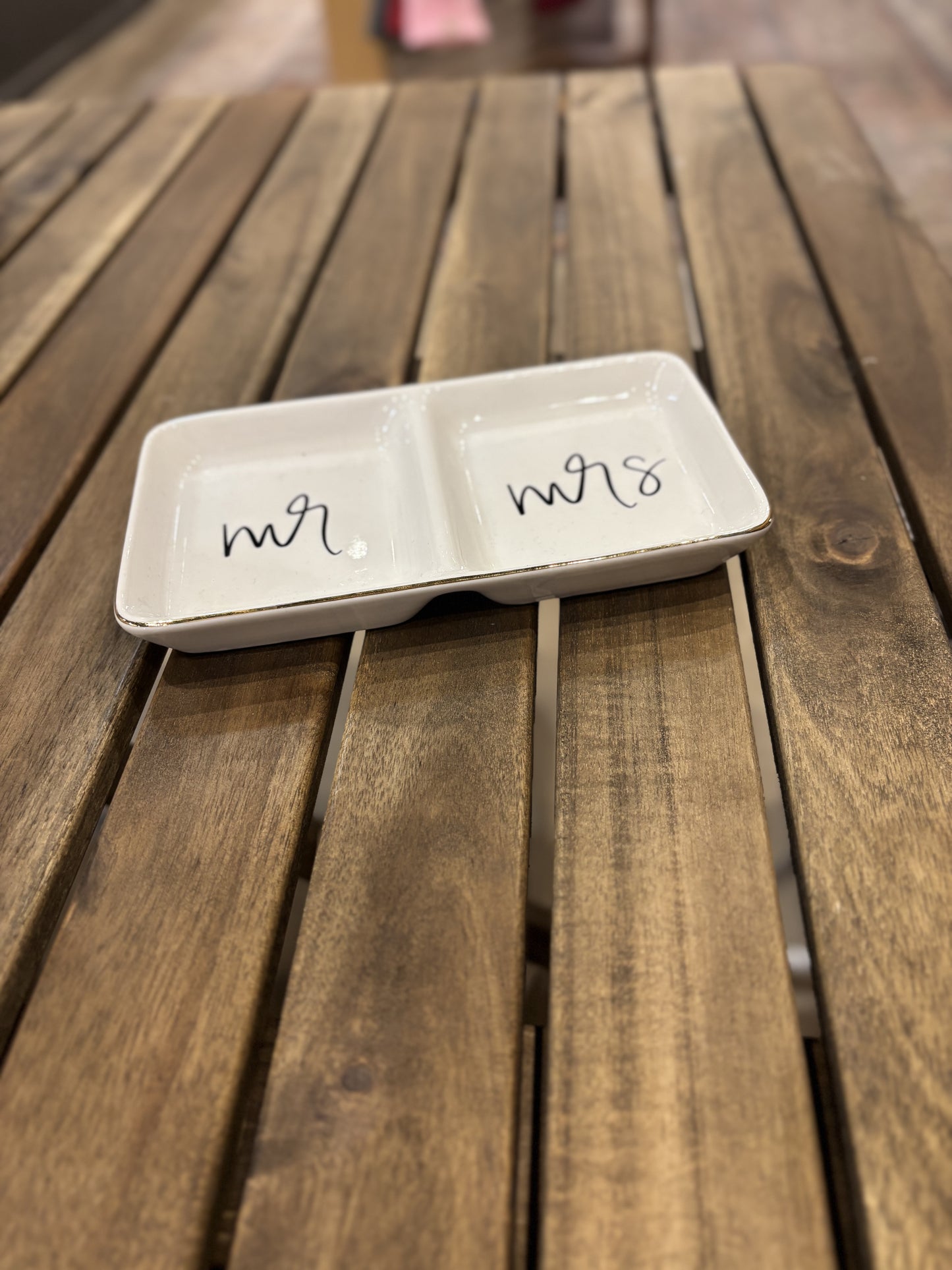 Mr and Mrs Jewelry Dish