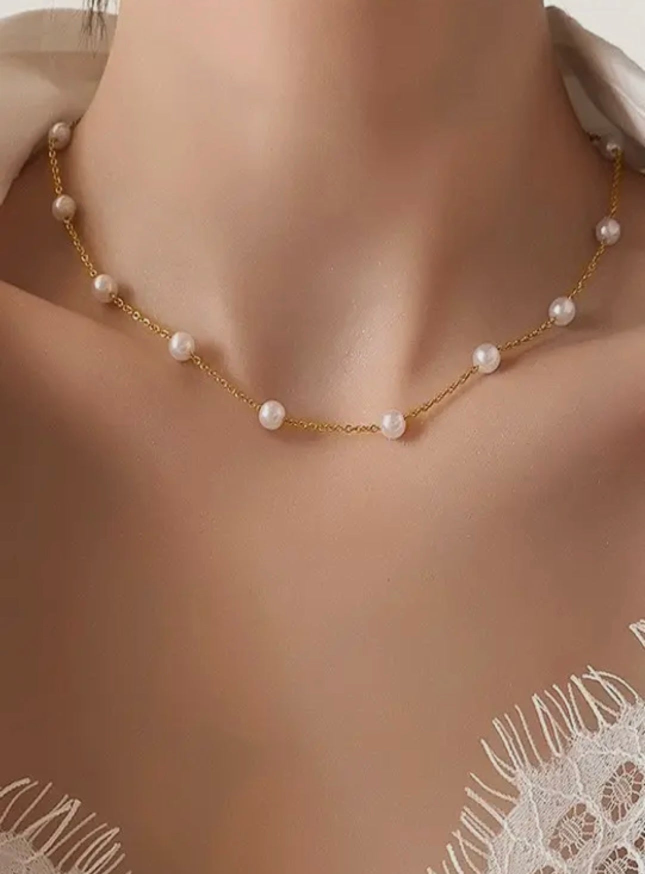 Pearl Station Necklace