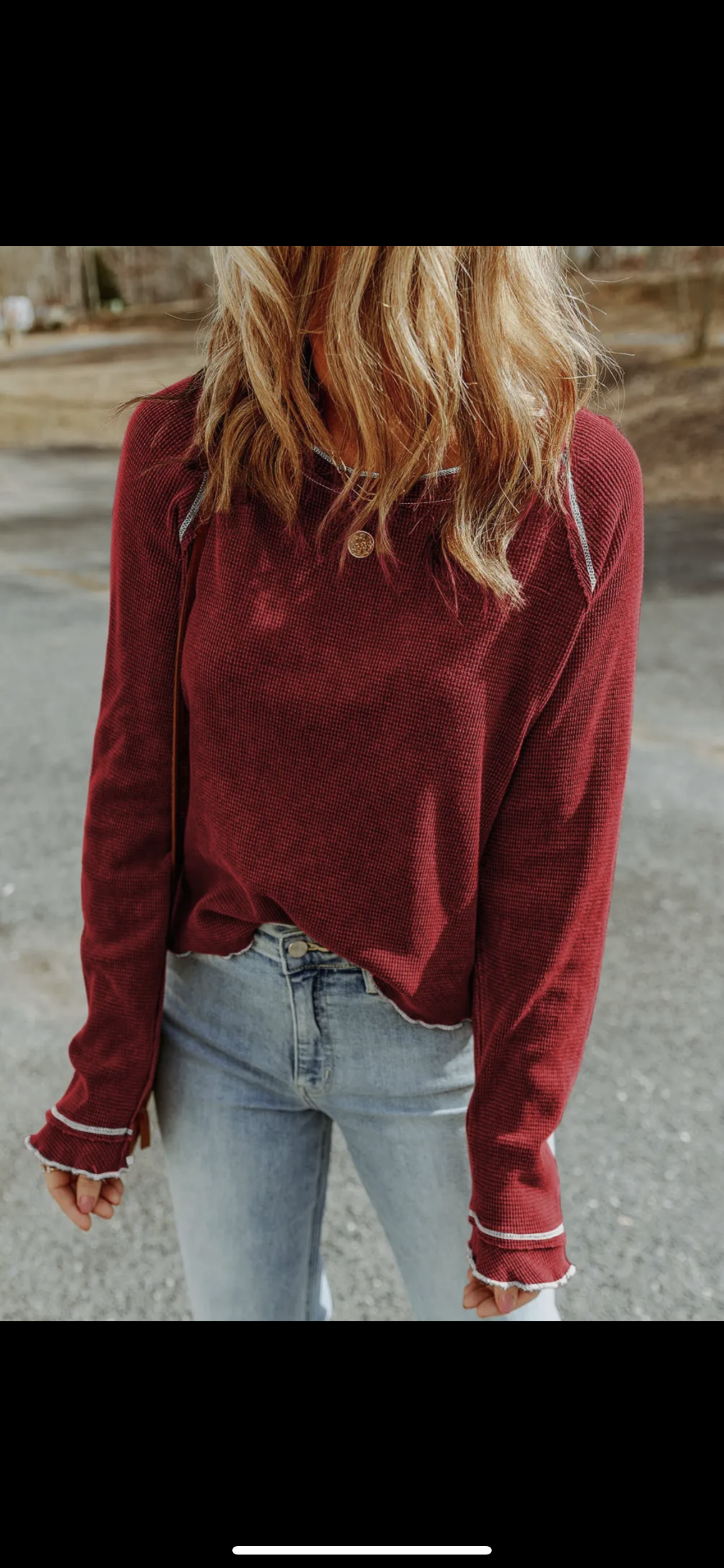 Round Neck Long Sleeve Top