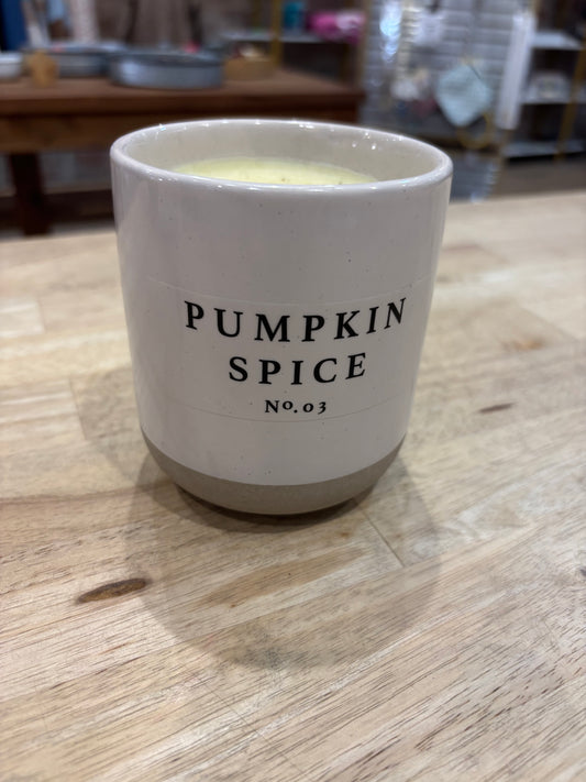 Pumpkin Spice Stoneware Soy Candle