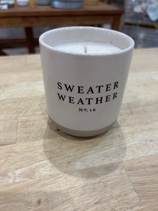 Sweater Weather Stoneware Soy Candle